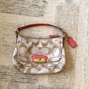 Coach nude hand purse